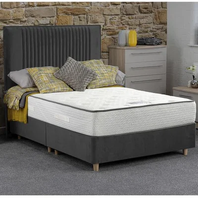 The Range Jonas & James Salcombe Divan Bed Set With Mattress - Steel / Small Double / 4