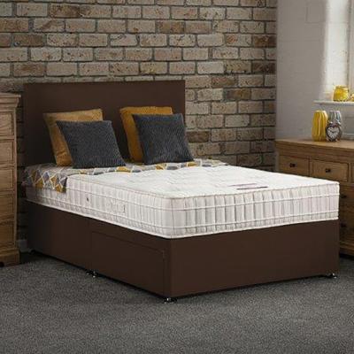 The Range Bideford Divan Bed With Drawers & Mattress - Choc / 2 / Small Double