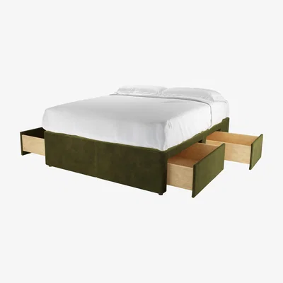 Sofa.com Double Divan Base in Meadow Smart Velvet - sofa.com