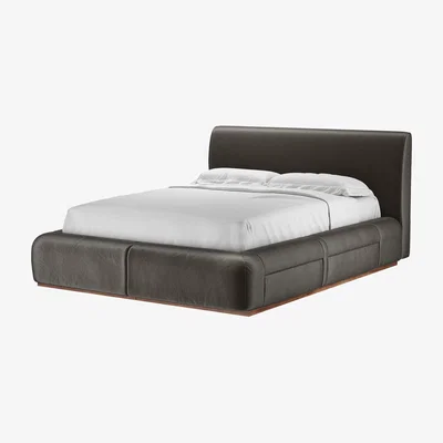 Sofa.com Sunday Double Divan Bed in Elephant Cotton Matt Velvet - sofa.com