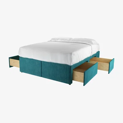 Sofa.com Double Divan Base in Neptune Smart Velvet - sofa.com