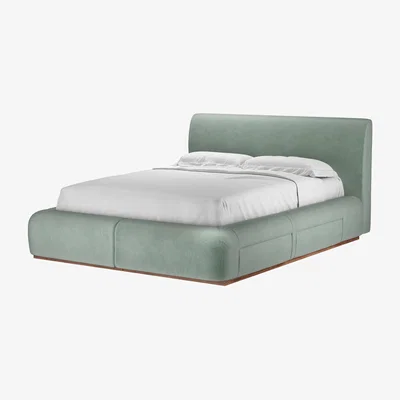 Sofa.com Sunday Double Divan Bed in Sage Smart Velvet - sofa.com