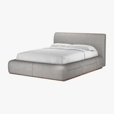 Sofa.com Sunday Double Divan Base in Mushroom Heathland Weave - sofa.com
