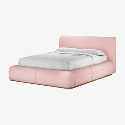 Sofa.com Sunday Double Divan Bed in Rhubarb Smart Cotton - sofa.com