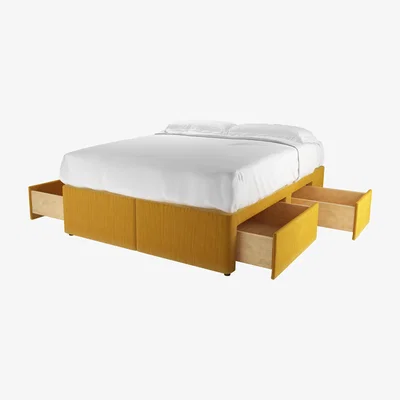 Sofa.com Double Divan Base in Butterscotch Cotton Matt Velvet - sofa.com