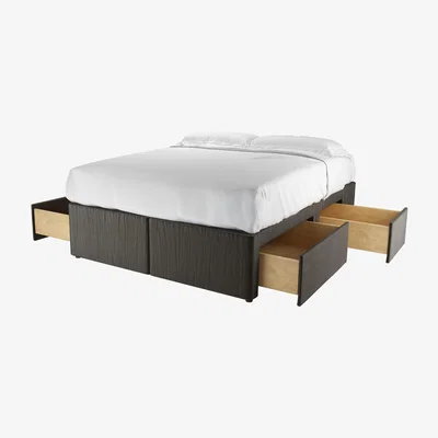 Sofa.com Double Divan Base in Elephant Cotton Matt Velvet - sofa.com