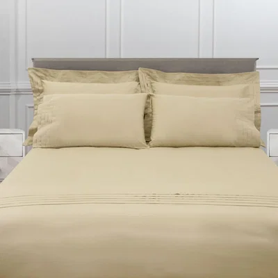 Amara Reed Family Linen - Furness Bed Set - Taupe - Super King