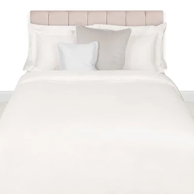 Amara Essentials - 500 Thread Count Sateen Duvet Cover - Ivory - Super King