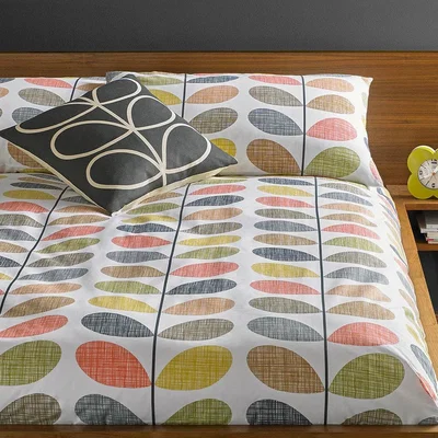 Amara Orla Kiely - Scribble Stem Duvet Cover - Multi - Super King