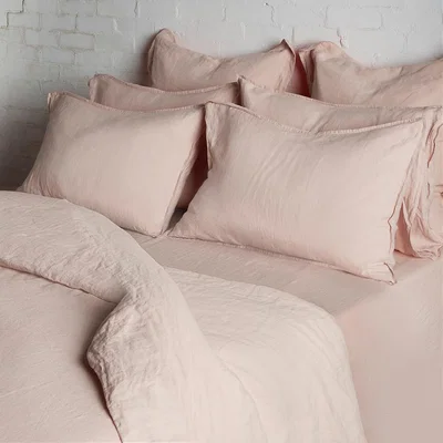 The Conran Shop Linen Duvet Cover Super King Size Soft Pink By The Conran Shop