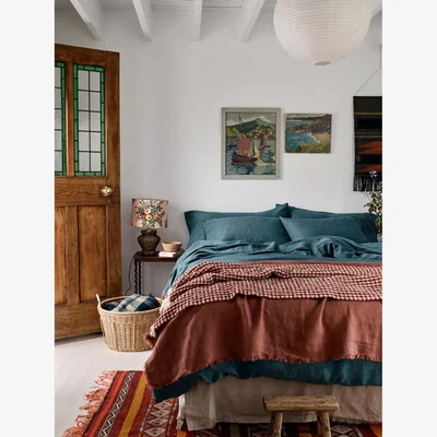 John Lewis Piglet in Bed Gingham Linen Bedding