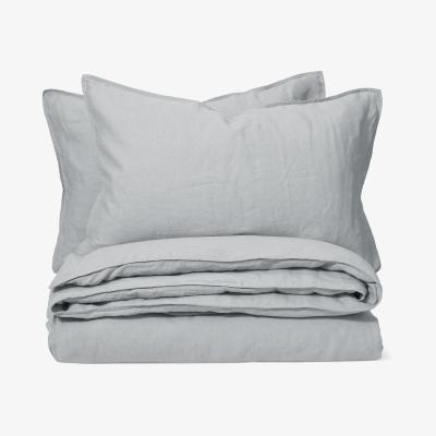 Made.com Brisa Linen Duvet Cover + 2 Pillowcases, Super King, Silver Grey