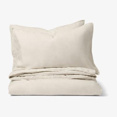 Made.com Brisa 100% Linen Duvet Cover + 2 Pillowcases, King Size, Light Beige
