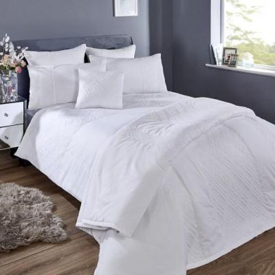 The Range Milan Duvet Cover Set - White / Superking