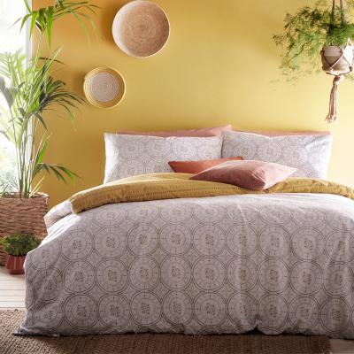 The Range Mandala Tribal Duvet Cover Set - Grey/Ochre / Superking