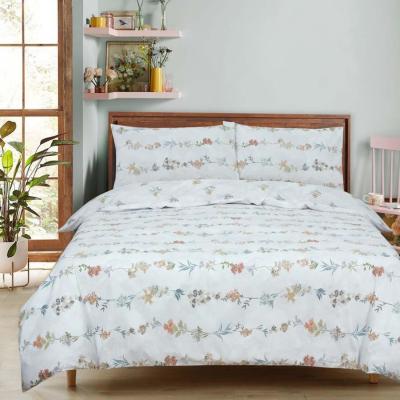 The Range Vantona Classic Range Meadow Stripe Duvet Cover Set - White/Multi / Superking