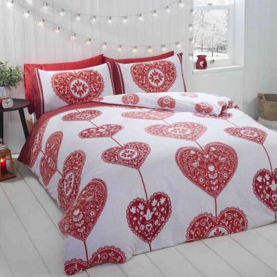 The Range Scandi Hearts Red Duvet Cover Set - Red / Superking