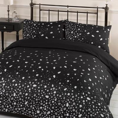 The Range Dreamscene Glitz Gem Print Duvet Cover Set - Black / Super King