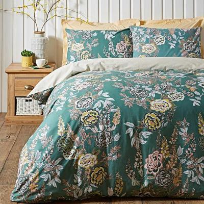 The Range Oriental Trail Duvet Cover Set - White/Multi / Superking