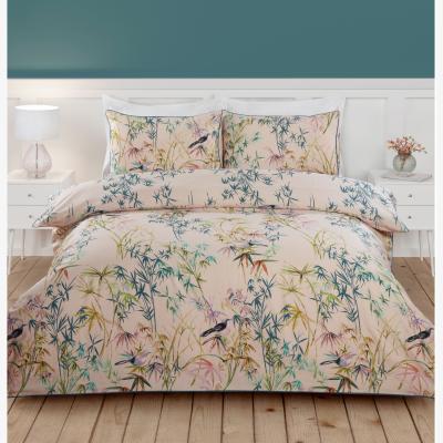 The Range Oriental Bloom Duvet Cover and Pillowcase Set - Blush / Superking