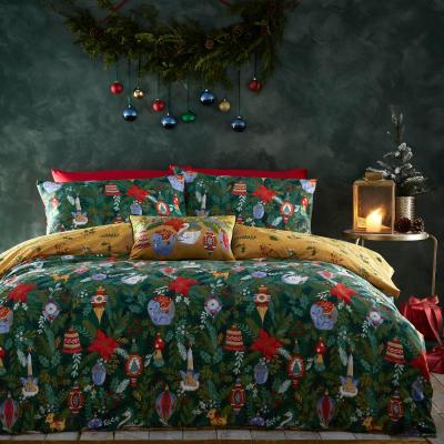 The Range Christmas Trinket Duvet Cover Set - Pine Green / Superking