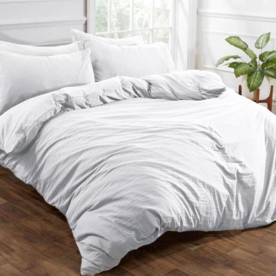 The Range Brentfords Washed Linen Look Duvet Cover Set with Pillowcases - White / Super King