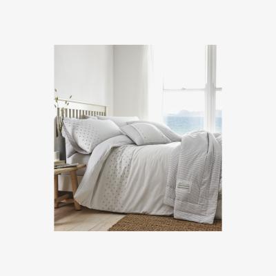 The Range New England Duvet Cover and Pillowcase Set - Grey / Super King