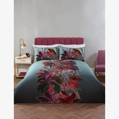 The Range Botanica Duvet Cover and Pillowcase Set - Teal / Superking