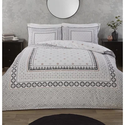 The Range Metro Geo Fringe Duvet and Pillowcase Set - Super King size