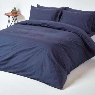 The Range Egyptian Cotton Duvet Cover with Pillowcase - Navy / Superking