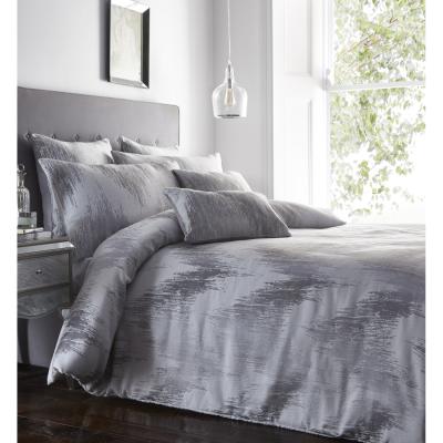 The Range Quartz Duvet Cover and Pillowcase Set - Silver / Super King
