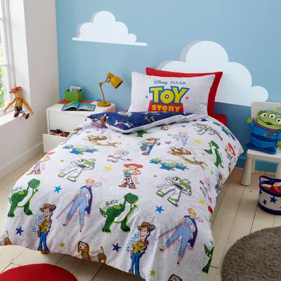 Dunelm Disney Toy Story Duvet Cover and Pillowcase Set Grey
