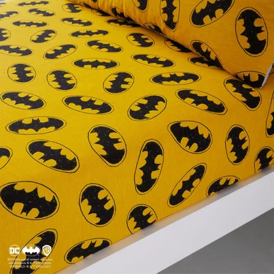 Dunelm Batman Fitted Sheet Dark Grey