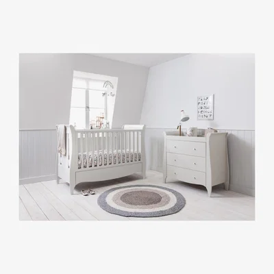 Furniture123 Tutti Bambini Roma Grey 2 Piece Cot Bed with Changing Table Set