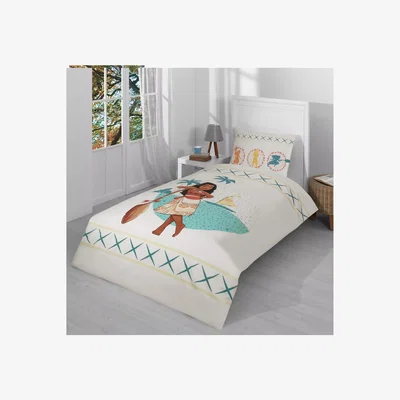 John Lewis Disney Moana Reversible Cotton Duvet Cover and Pillowcase Set, Single, Multi