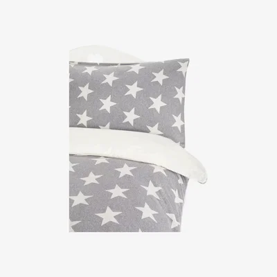 John Lewis little home at John Lewis Star Knitted Cotton Duvet Cover and Pillowcase Set, Single