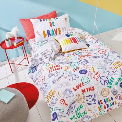 La Redoute Born To Be Brave Organic Cotton Duvet Set