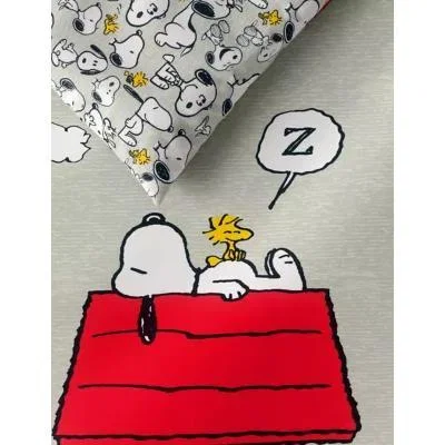 Marks & Spencer M&S Pure Cotton Snoopy™ Bedding Set - SGL - Grey Mix, Grey Mix