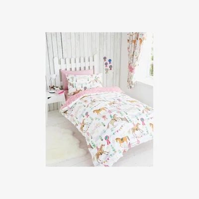 The Range Horseshow Duvet And Pillowcase Set - Multi / Single