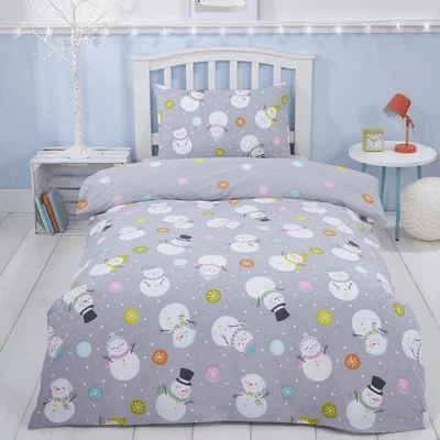 The Range Snowmen Single Bed Duvet and Pillow Case Set