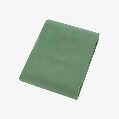 Amara Essentials - Stonewashed Pure Linen Duvet Cover - Emerald - Double