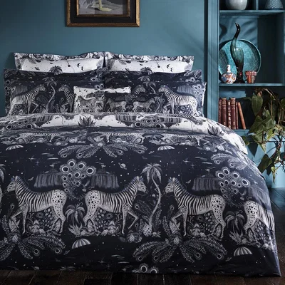 Amara Emma J Shipley - Lost World Duvet Cover - Navy - Super King