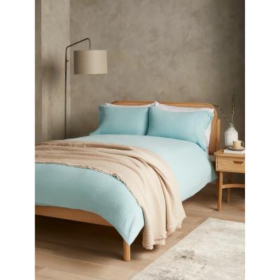 John Lewis John Lewis & Partners Relaxed Cotton Duvet Cover Set, Duck Egg