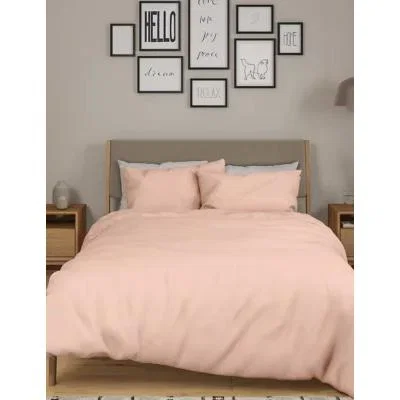 Marks & Spencer M&S Body Sensor™ Pure Cotton Duvet Cover - DBL - Light Pink, Light Pink,Medium Blue,Medium Beige,White,Cream,Light Natural,Grey,Charcoal