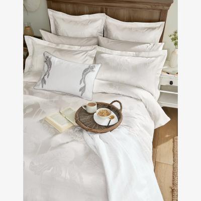 Marks & Spencer Sanderson Cotton Rich Lotus Leaf Duvet Cover - SGL - Ivory, Ivory
