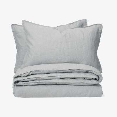Made.com Brisa Linen Duvet Cover + 2 Pillowcases, Double, Silver Grey