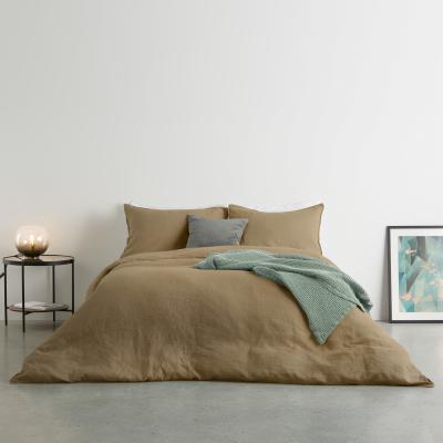 Made.com Brisa 100% Linen Duvet Cover + 2 Pillowcases Double, Soft Taupe