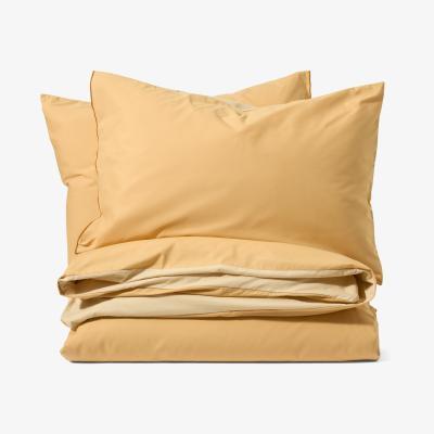 Made.com Solar 100% Cotton Reversible Duvet Cover + 2 Pillowcases, Double, Honey Brown & Natural