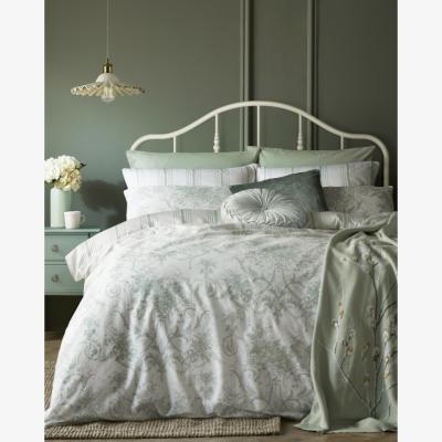 Downtown Laura Ashley Tuileries Duvet Cover Set - Double In Green