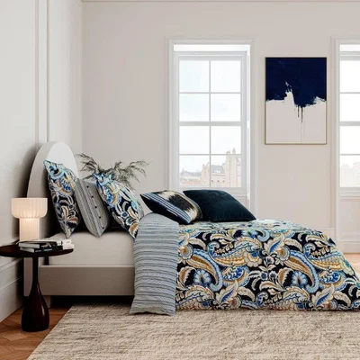 Downtown Bedeck Of Belfast Kotana Duvet Cover Set - Double In Blue